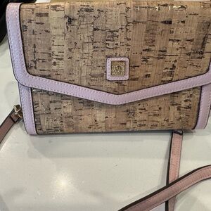 Anne Klein Cork and Lavender Crossbody Bag